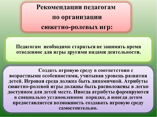 Методика организации сюжетно-ролевых игр в дошкольном воспитании.