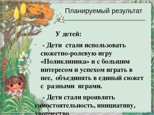Проект программы организации детей старшего возраста