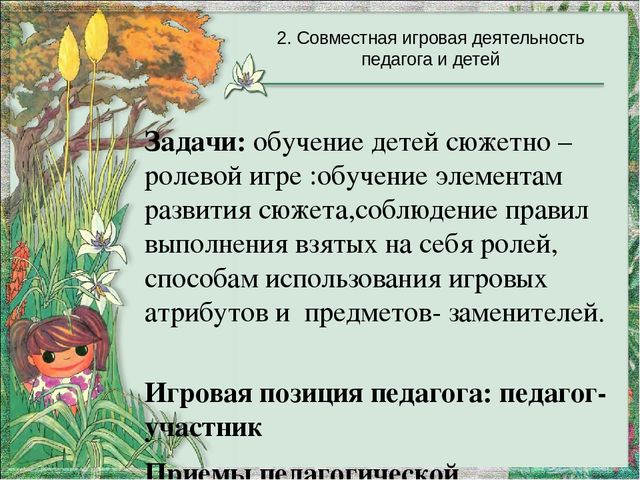 Проект программы организации детей старшего возраста