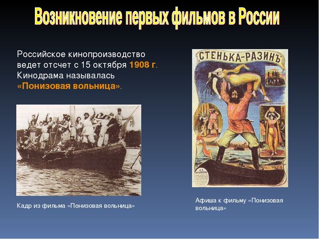 Презентация для дошкольников "Развитие российского кинематографа от истоков для наших дней"