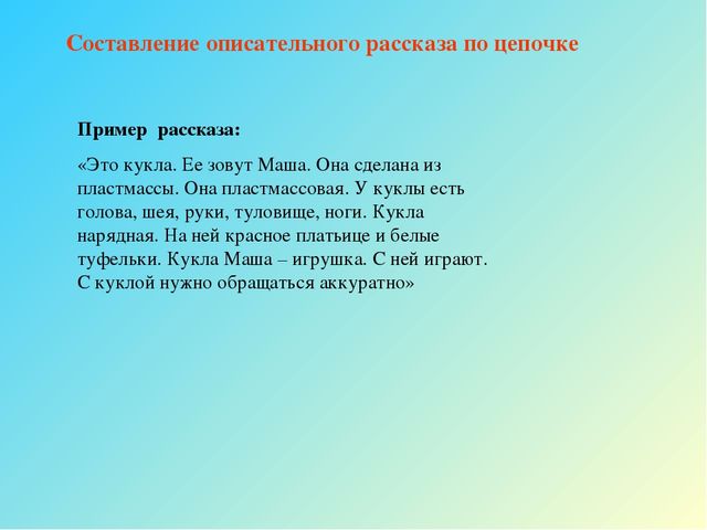 Презентация к конспекту по развитию речи "Составление описательного рассказа"