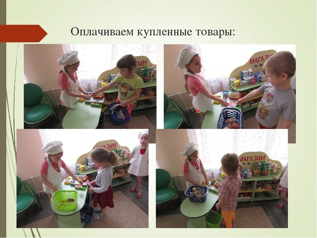 Презентация по сюжетно-ролевой игре "Магазин" в средней группе