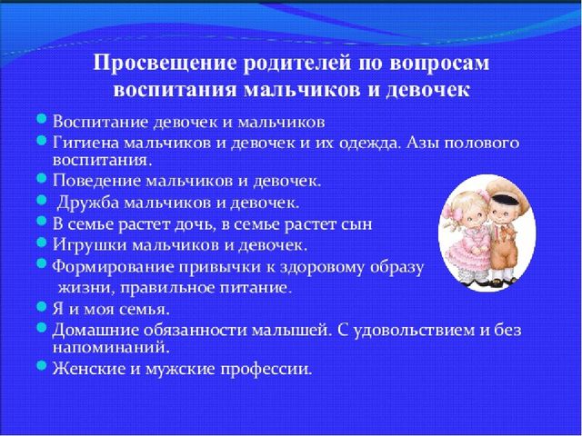 Создание условий для игровой деятельности в группе учётом гендерного воспитания