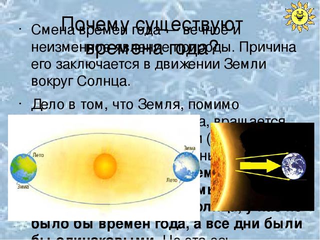 Почему происходит смена сезонов. Зима