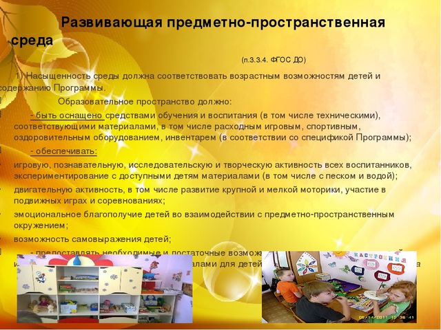 Презентация " Развивающая среда в ДОУ"