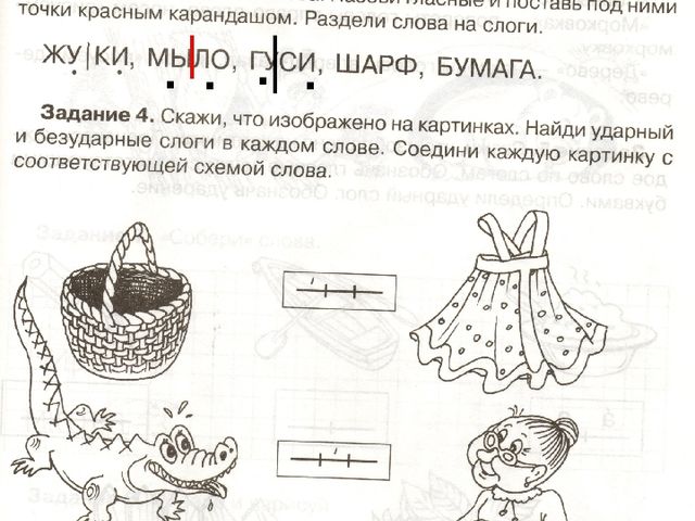 Презентация к занятию по обучению грамоте "Деление слов на слоги. Ударные и безударные гласные звуки"
