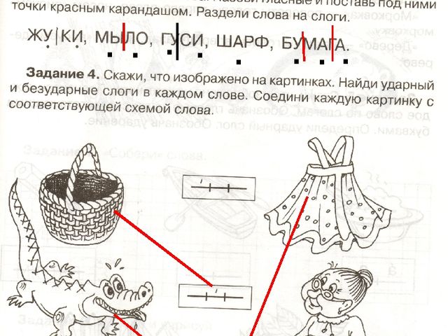 Презентация к занятию по обучению грамоте "Деление слов на слоги. Ударные и безударные гласные звуки"