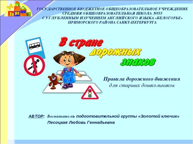 В стране дорожных знаков (правила дорожного движения для старших дошкольников)