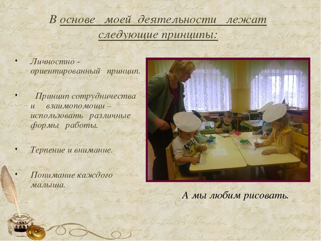 Визитная карточка воспитателя ДОУ