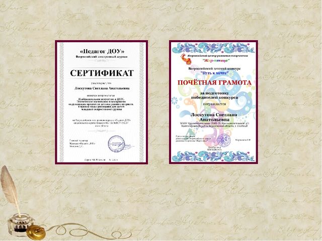 Визитная карточка воспитателя ДОУ