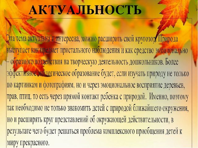 Презентация на тему Проект "Осень бывает разная"