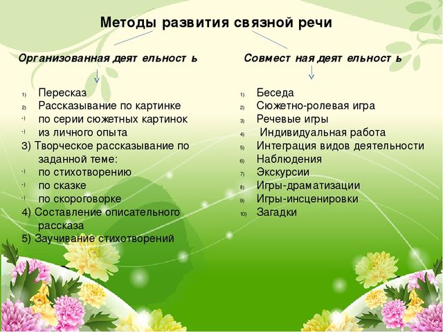Развитие связной речи детей