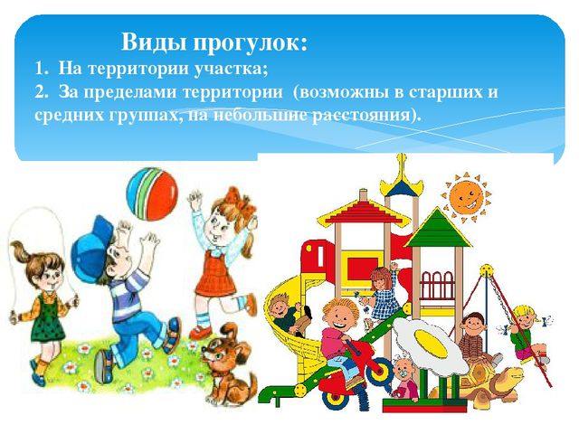 Презентация для дошкольного образования на тему "Организация прогулки"