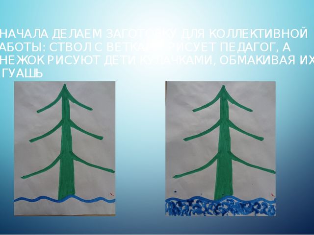Презентация коллективной работы во второй младшей группе "Новогодняя ёлочка"