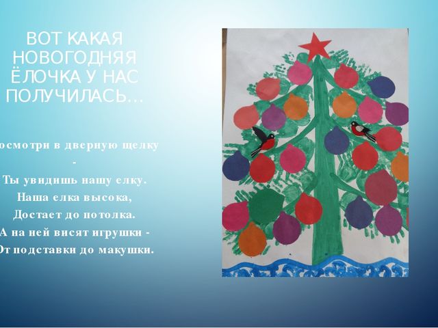 Презентация коллективной работы во второй младшей группе "Новогодняя ёлочка"