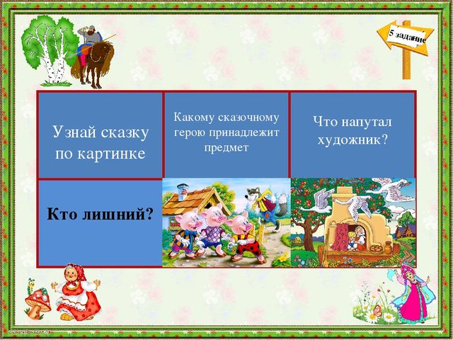 Конспект занятия "Путешествие по сказкам"
