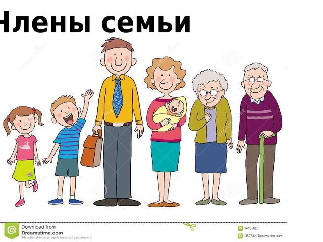 Презентация для детей на тему "Члены семьи"