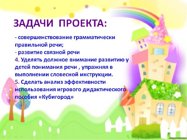 Презентация проекта по развитию речи для младших дошкольников "Кубигород"