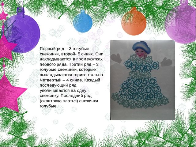 Мастер класс: "Снегурочка из снежинок"