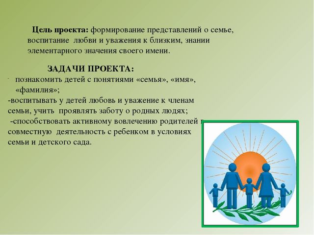 Презентация к проекту:"Моя семья"