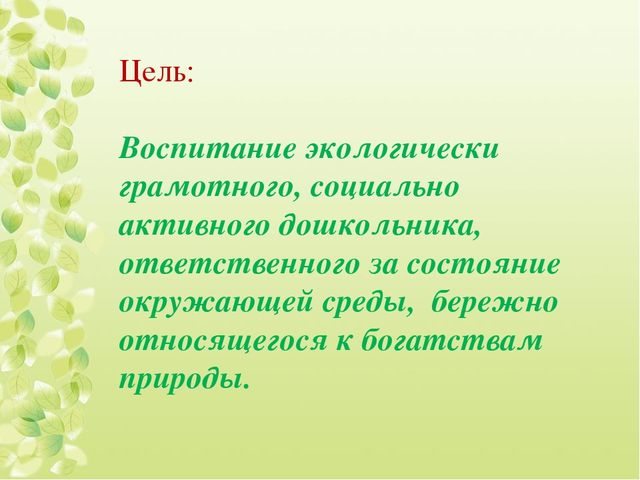 Презентация на тему "Экологическое воспитание дошкольников"