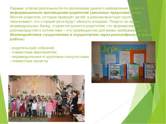 Психолого-педагогическое сопровождение семьи дошкольника разновозрастной группы