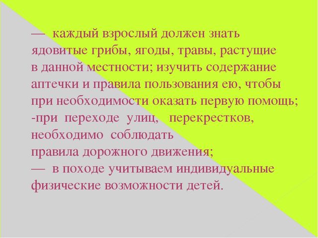 Презентация "Мини-походы в детском саду"