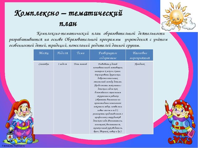 Планирование воспитательно-образовательного процесса в ДОУ