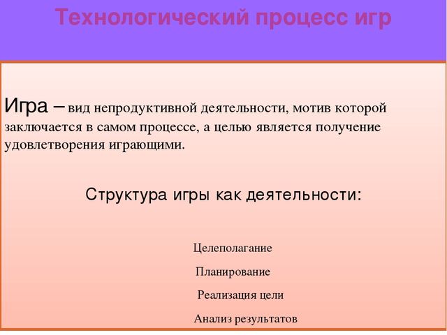 Презентация ,,Использование игровой технологии в образовательной деятельности”