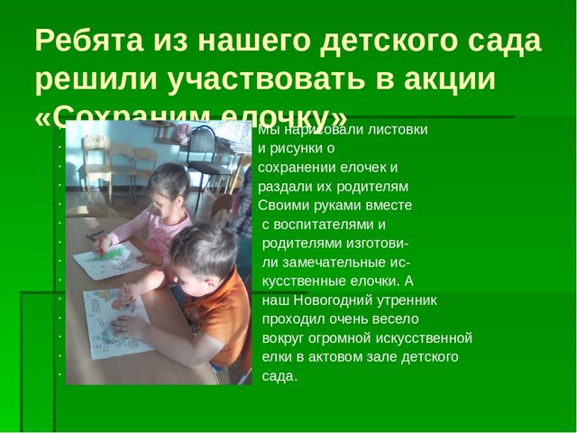 Презентация по экологическому воспитанию "Берегите елочку!"