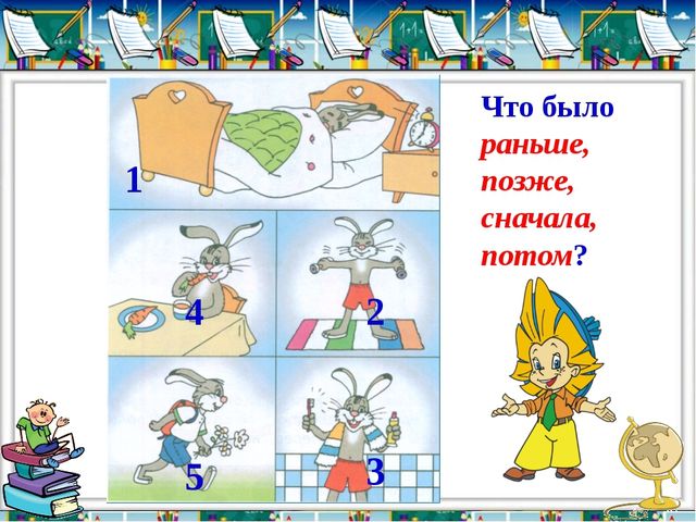 Презентация к занятию по предшкольной подготовке на тему: "Временные отношения: раньше – позже, вчера –сегодня –завтра."