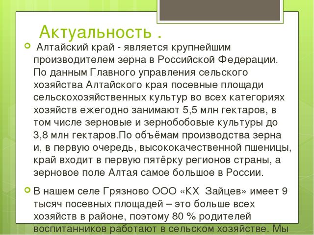 Презентация проект мини-поле для старшего дошкольного возраста "Что посеешь - то и пожнешь"