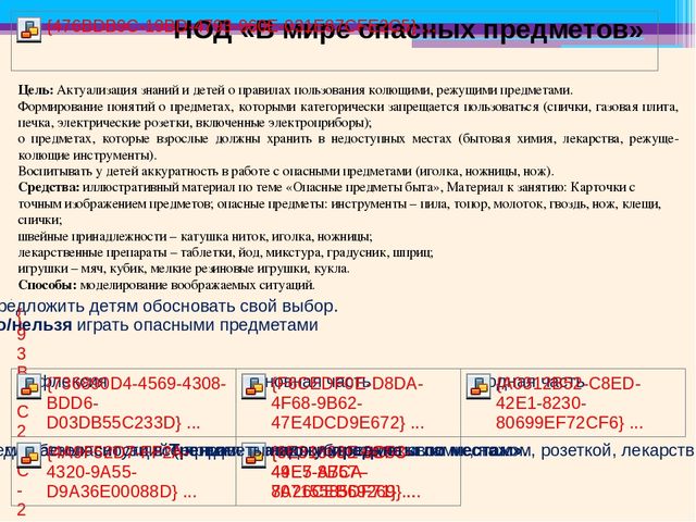 Методическая разработка раздела основной общеобразовательной программы ДОУ Образовательная область «Безопасность»