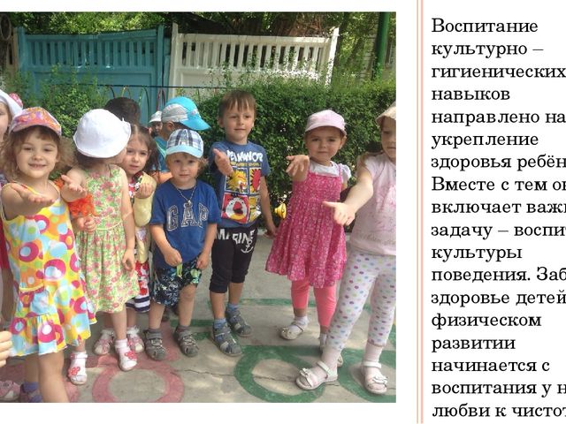 Воспитание культурно-гигиенических навыков у детей дошкольного возраста