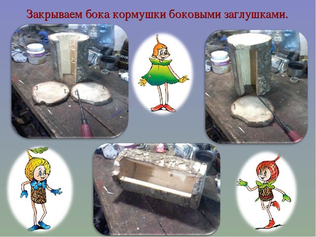 Презентация мастер-класс "Изготовление кормушки" на тему: "Птичья столовая"