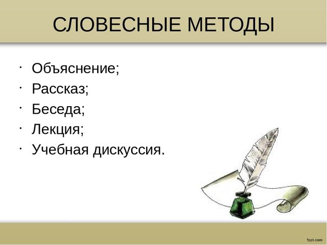 Презентация на тему "Словесные методы обучения и их характеристика"