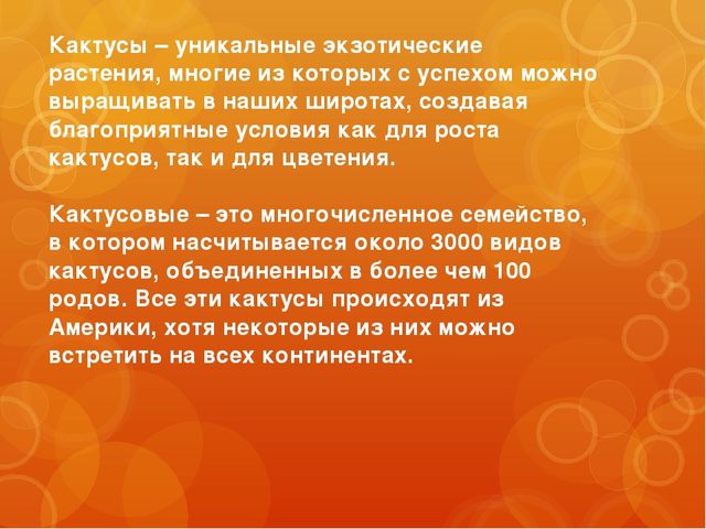 Презентация для дошкольной группы "Кактусы".