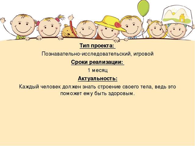 Познавательный проект для детей "Человек"