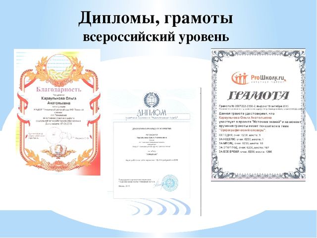 Презентация портфолио "Мои достижения"