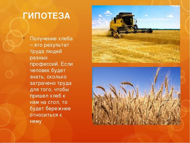 Презентация на тему: "Хлеб-всему голова".