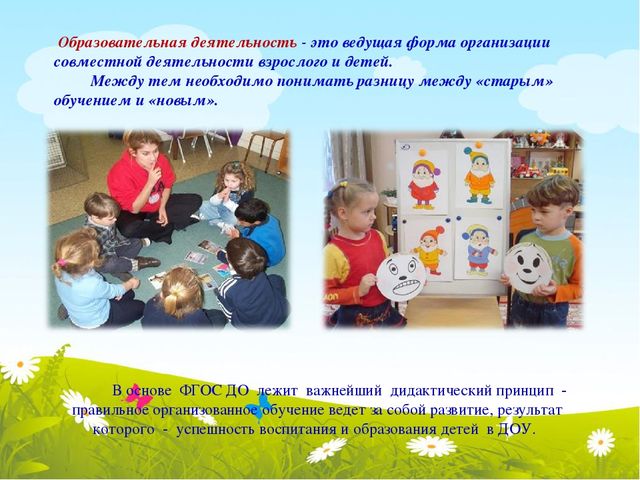 Презентация на тему: "Организация образовательной деятельности детей дошкольного возраста в соответствии с требованиями ФГОС ДО".