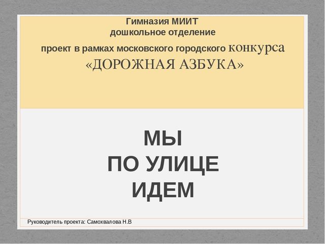 "МЫ ПО УЛИЦЕ ИДЕМ". Презентация к циклу занятий по теме "Безопасность дорожного движения" (дошкольное образование)