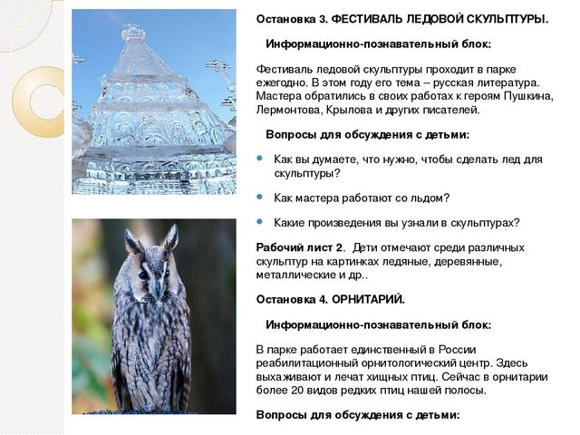 Я покажу тебе Москву. Зимний день в парке Сокольники. Практическая разработка для тематического занятия о родном городе (населенном пункте).