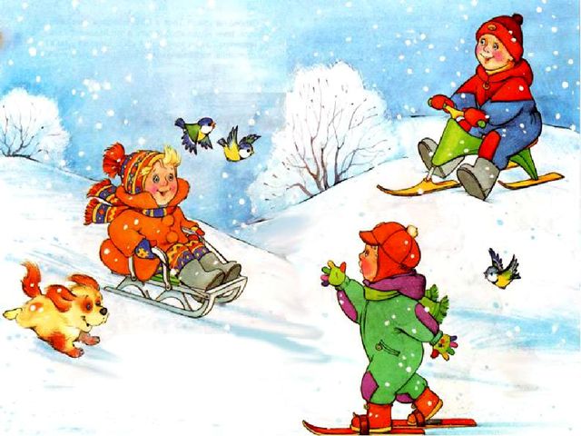 Обучающая презентация по развитию речи для детей 4-5 лет "Идёт волшебница зима"