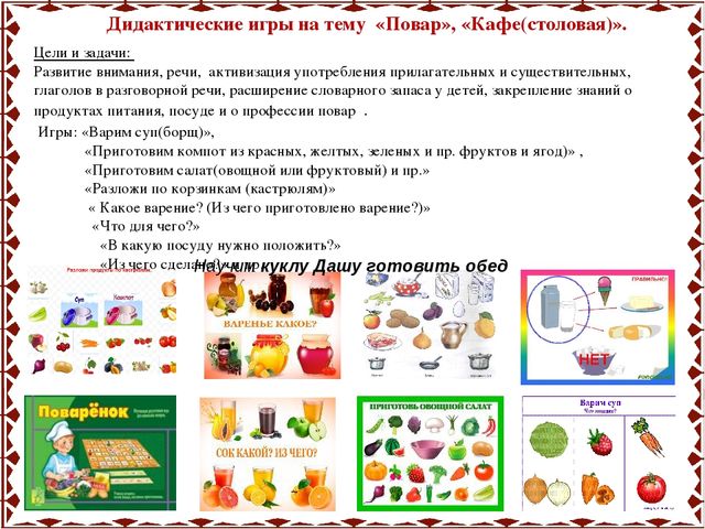 Знакомим детей с профессией "Повар"
