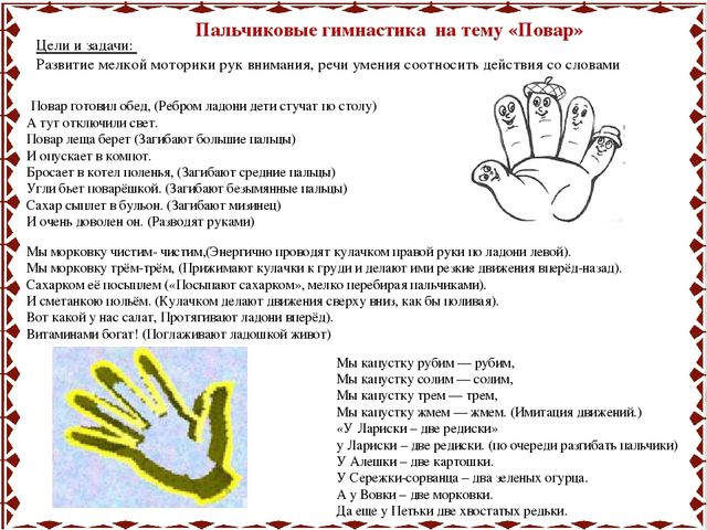 Знакомим детей с профессией "Повар"