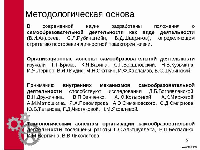 Методическое сопровождение самообразования педагогов ДОО