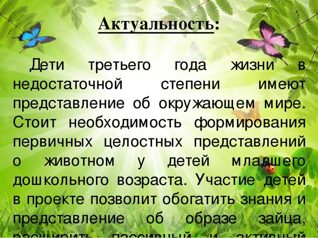 Игровой проект «В гости к нам пришел Зайчишка, длинноухий шалунишка...» для детей 2-3 лет