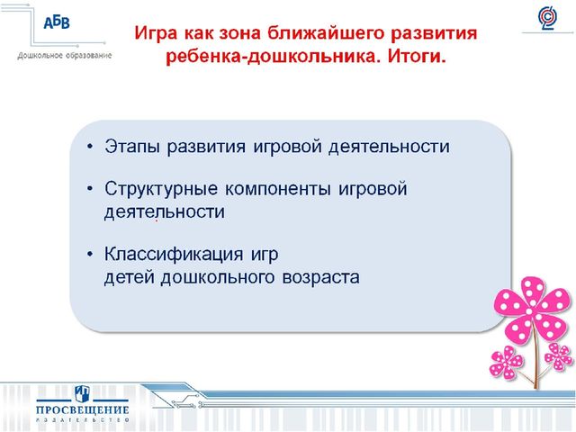 Презентация на тему " Развитие игровой деятельности:формы,методы,ситуации".