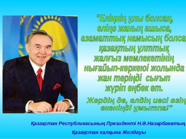 Презентация "Тәуелсіз елім- тірегім!".